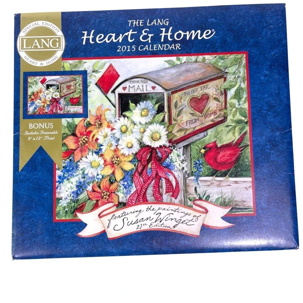 Lang Wall Calendars Art Paintings Lot of 6 Winget Kinkade Stocks Berry Landry